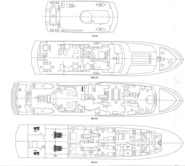 diagram aboard BLUE STAR Yacht for Sale