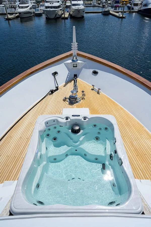 a cake on a table aboard OCEAN DRIVE Yacht for Sale