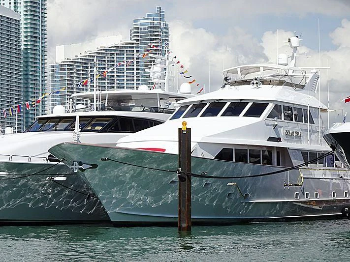 a large white boat in the water aboard OCEAN DRIVE Yacht for Sale