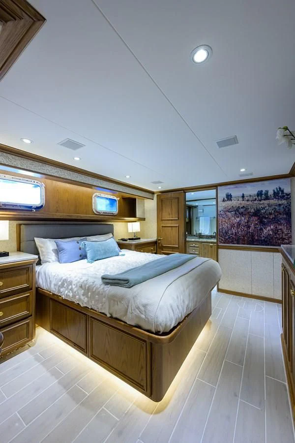 a bed in a room aboard OCEAN DRIVE Yacht for Sale