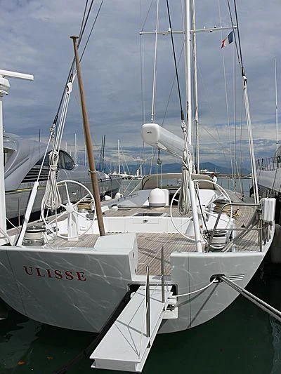 a group of boats in a harbor aboard ULISSE Yacht for Sale