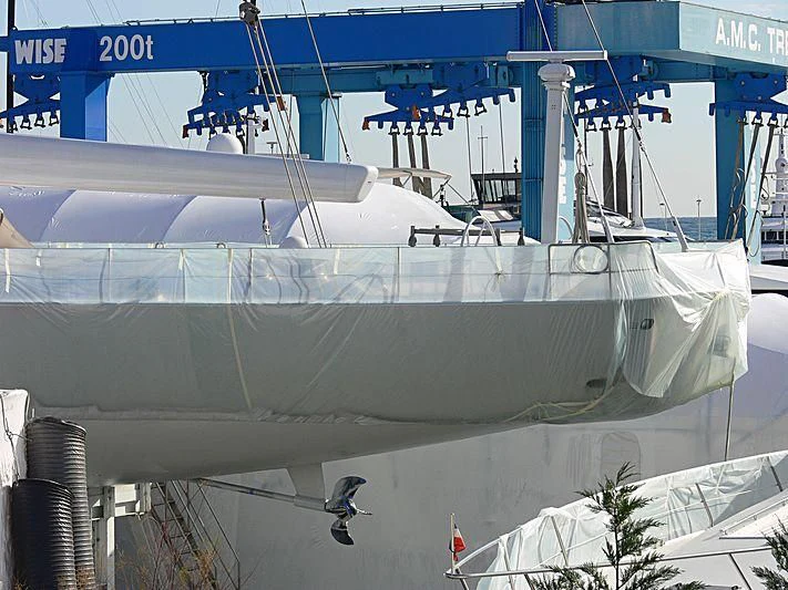 engineering drawing aboard ULISSE Yacht for Sale