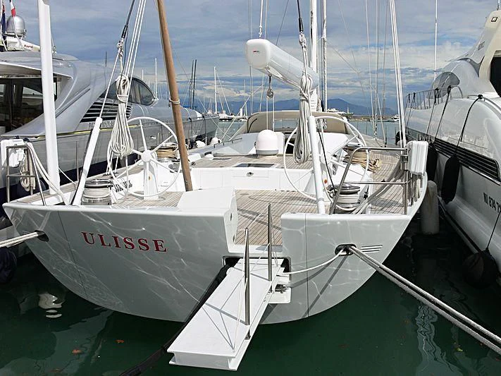 a group of boats in a harbor aboard ULISSE Yacht for Sale