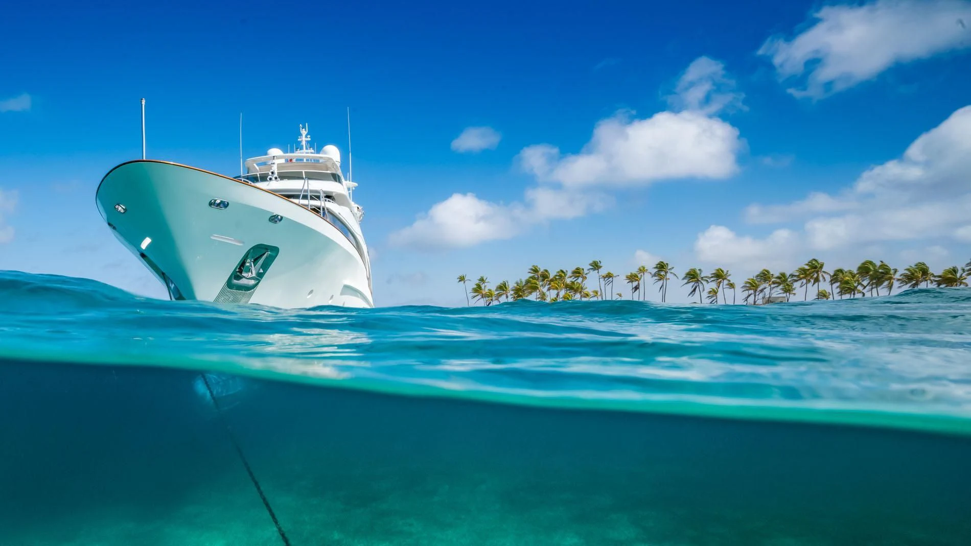 a boat in the water aboard TOSCA Yacht for Sale