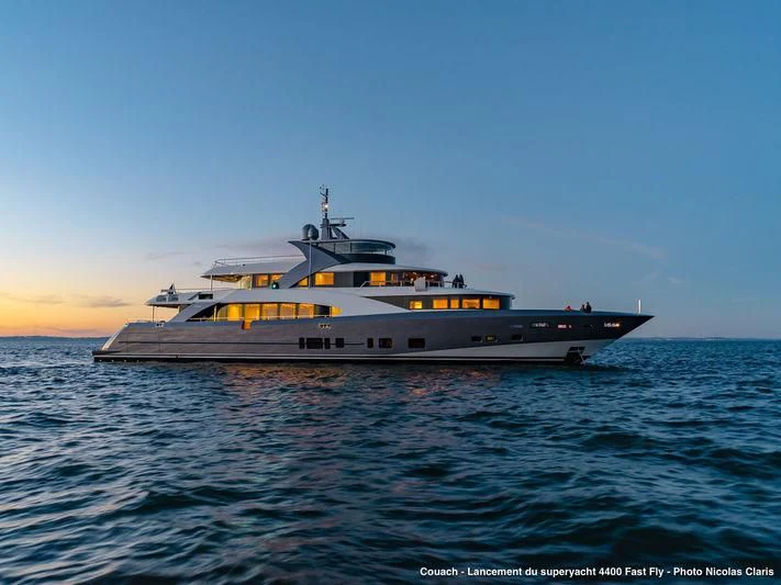 a boat in the water aboard TOSCA Yacht for Sale