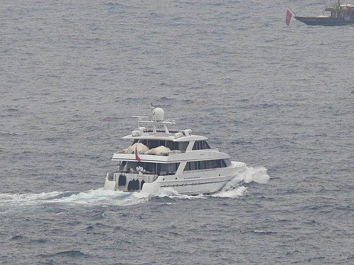 a boat on the water aboard WOLFOZ Yacht for Sale