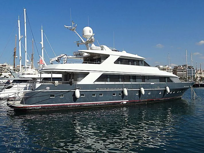 a boat in the water aboard WOLFOZ Yacht for Sale