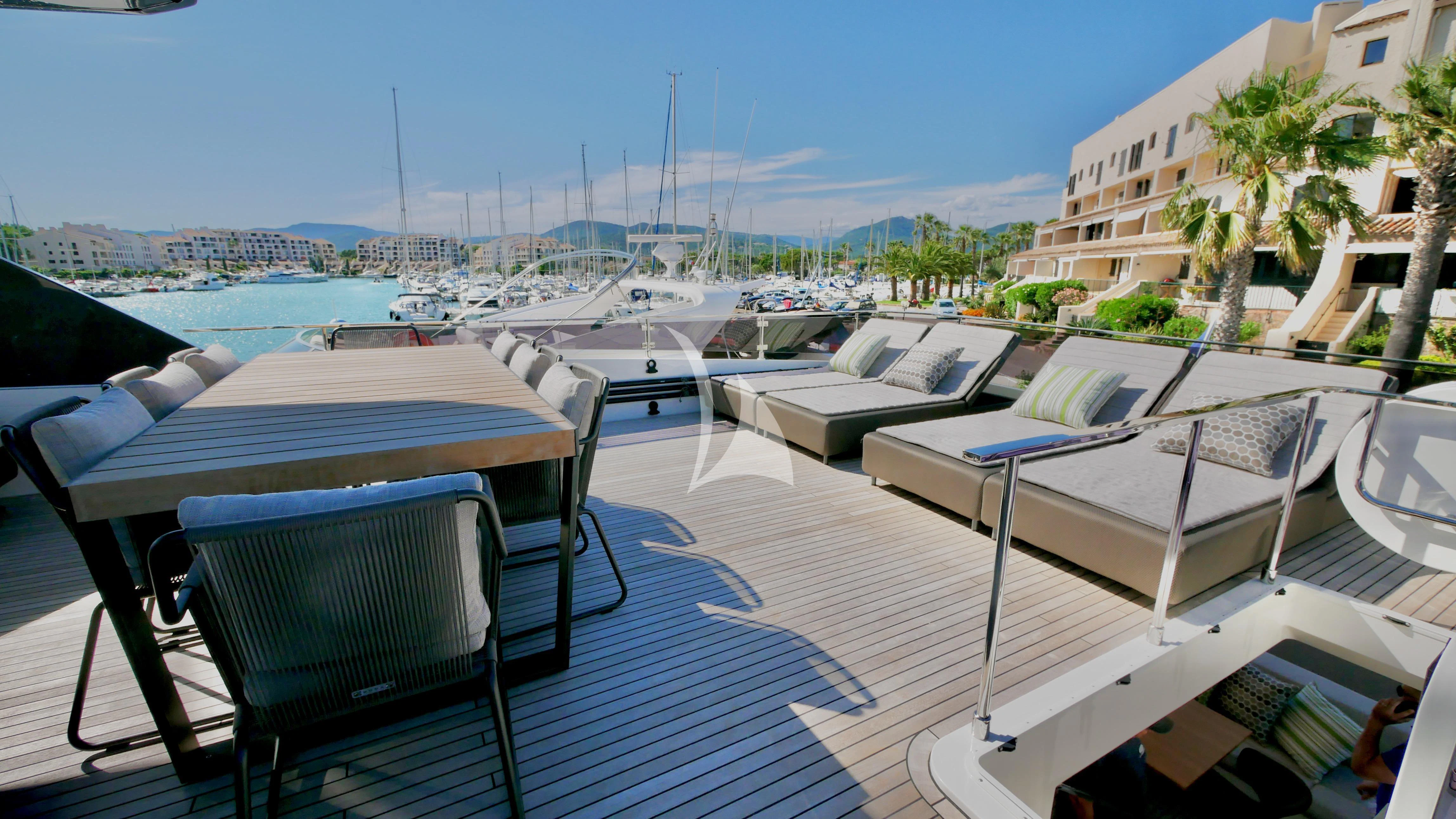 a deck with many boats aboard NINETEEN Yacht for Sale