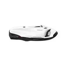 a black and white shoe aboard NINETEEN Yacht for Sale