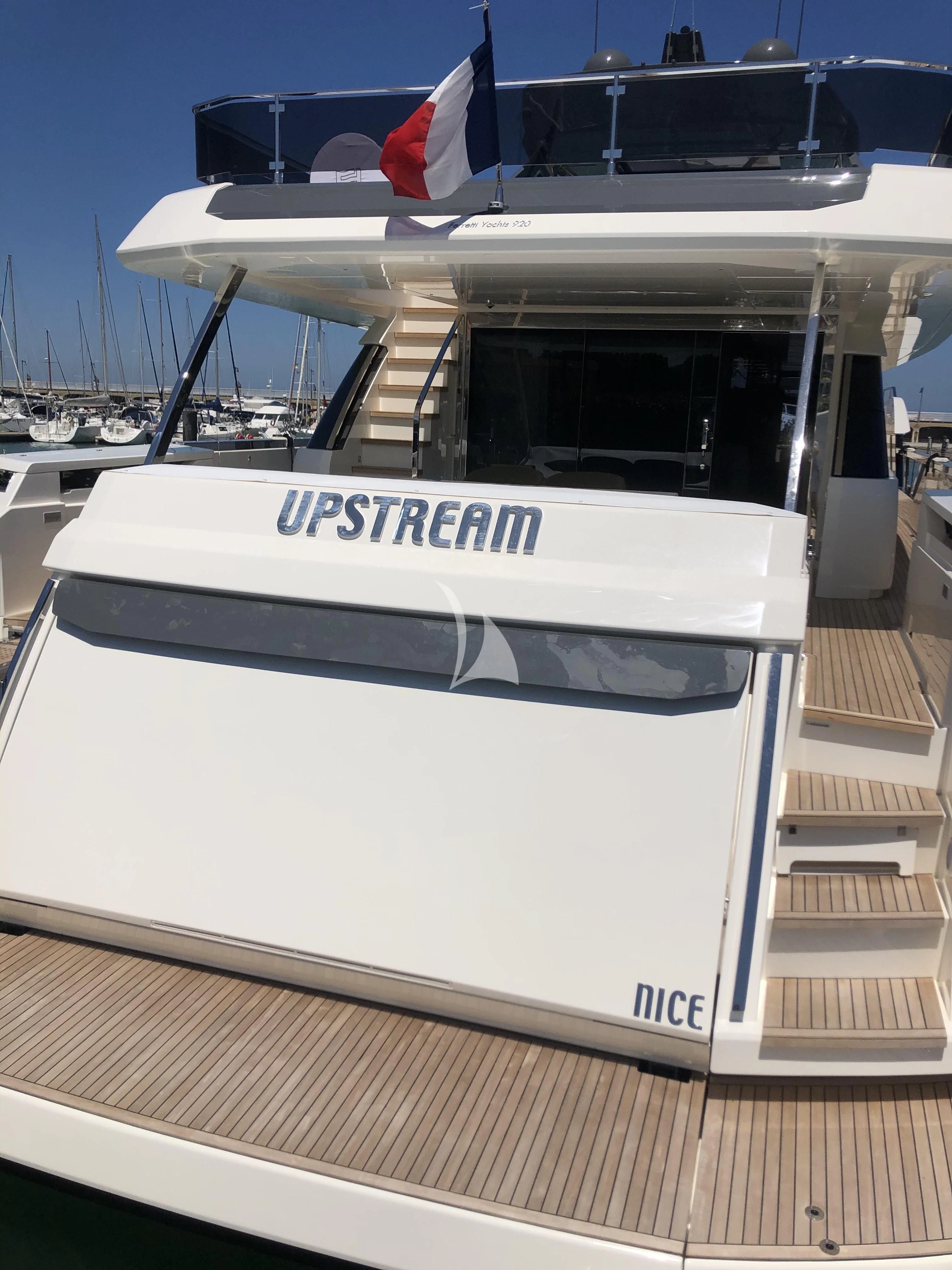a boat on a dock aboard NINETEEN Yacht for Sale