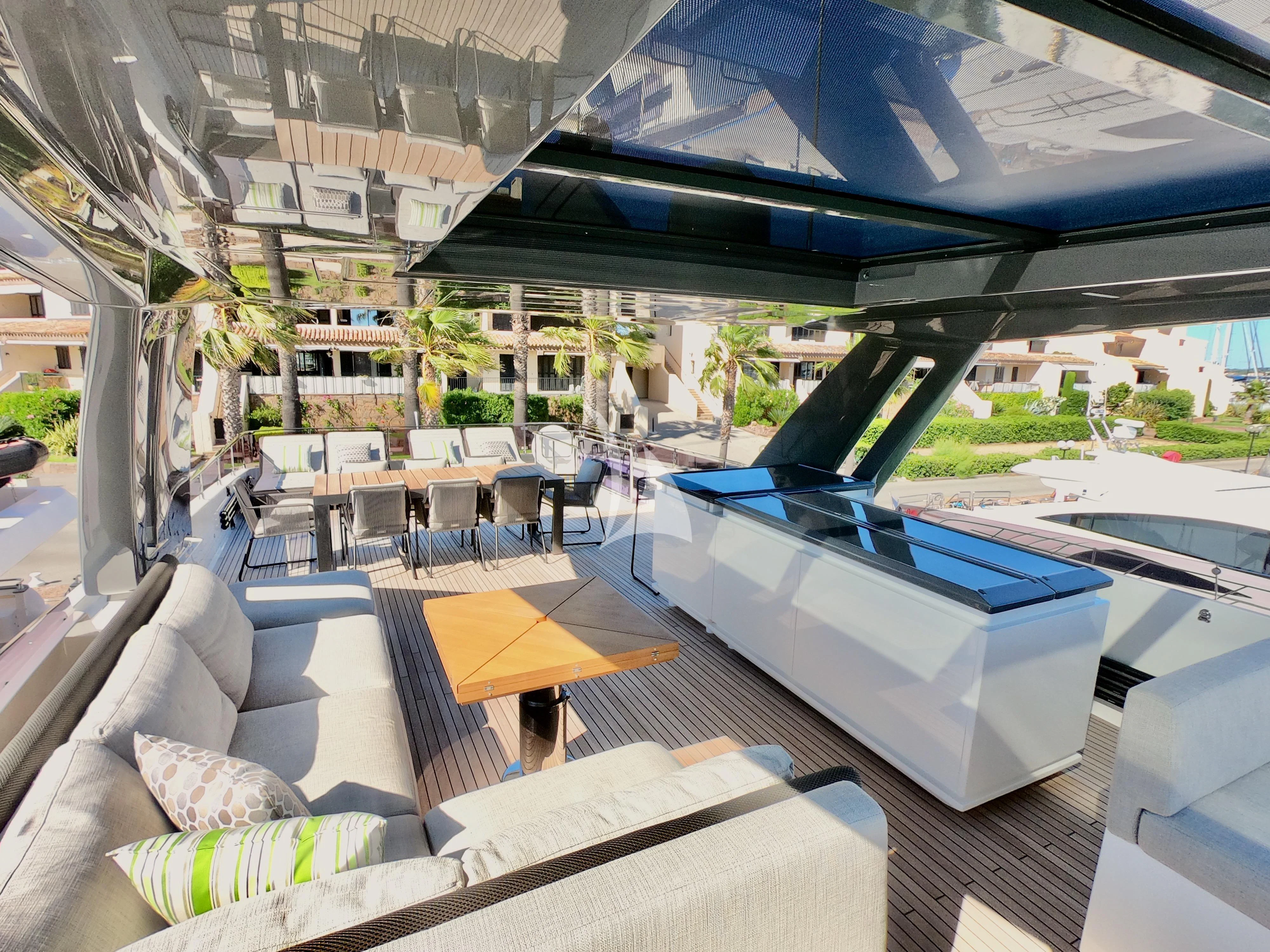 inside of a boat aboard NINETEEN Yacht for Sale