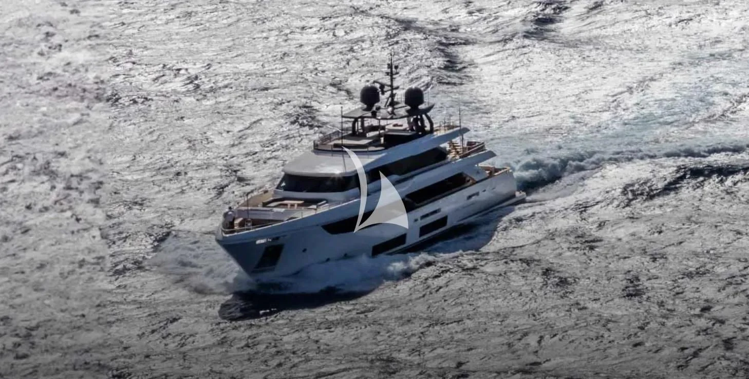 a boat on the beach aboard NINETEEN Yacht for Sale