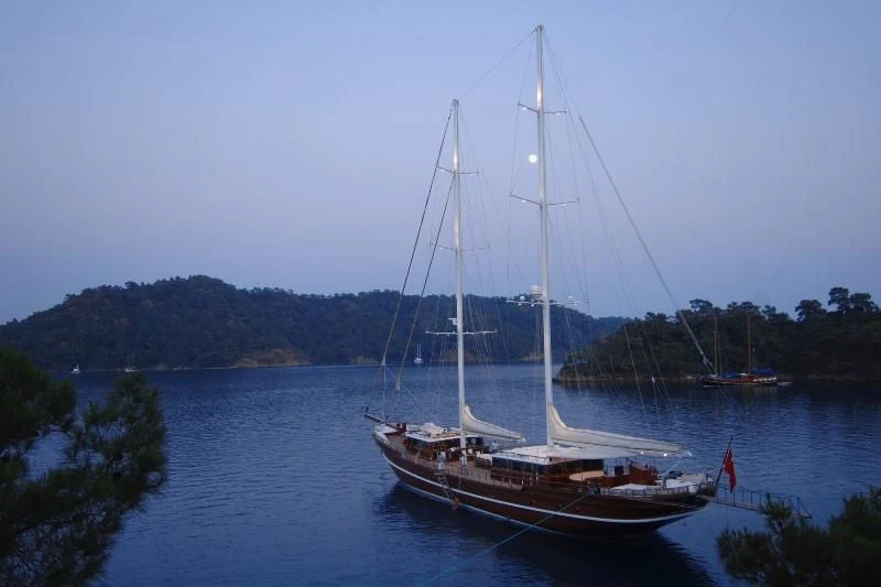 a sailboat on the water aboard MARE NOSTRUM Yacht for Sale