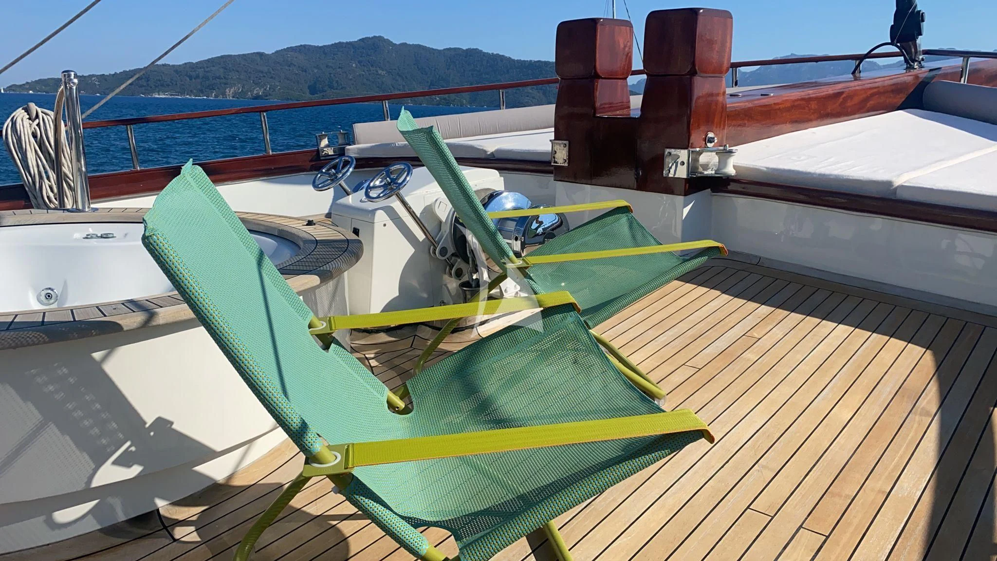 a boat on the water aboard MARE NOSTRUM Yacht for Sale