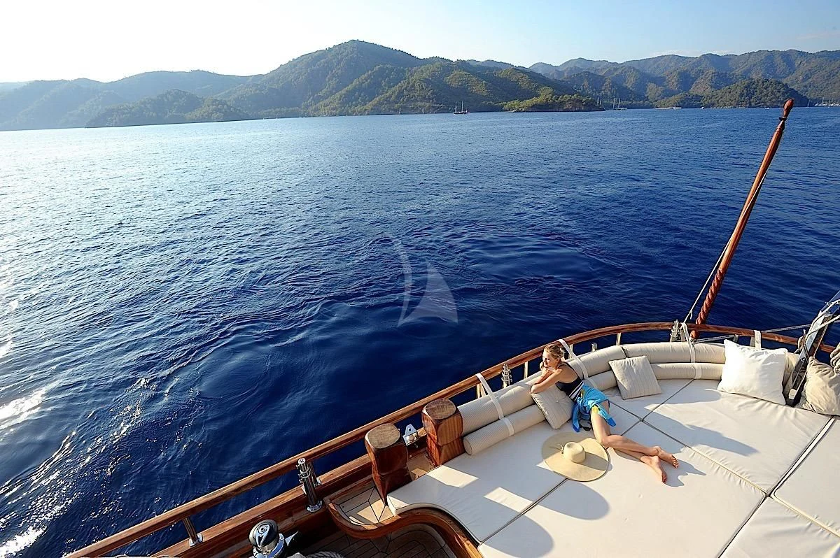 a boat on the water aboard MARE NOSTRUM Yacht for Sale