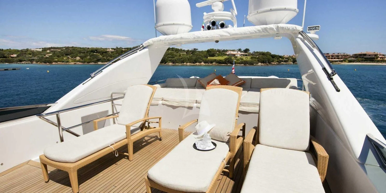 a boat on the water aboard ATHOS Yacht for Sale