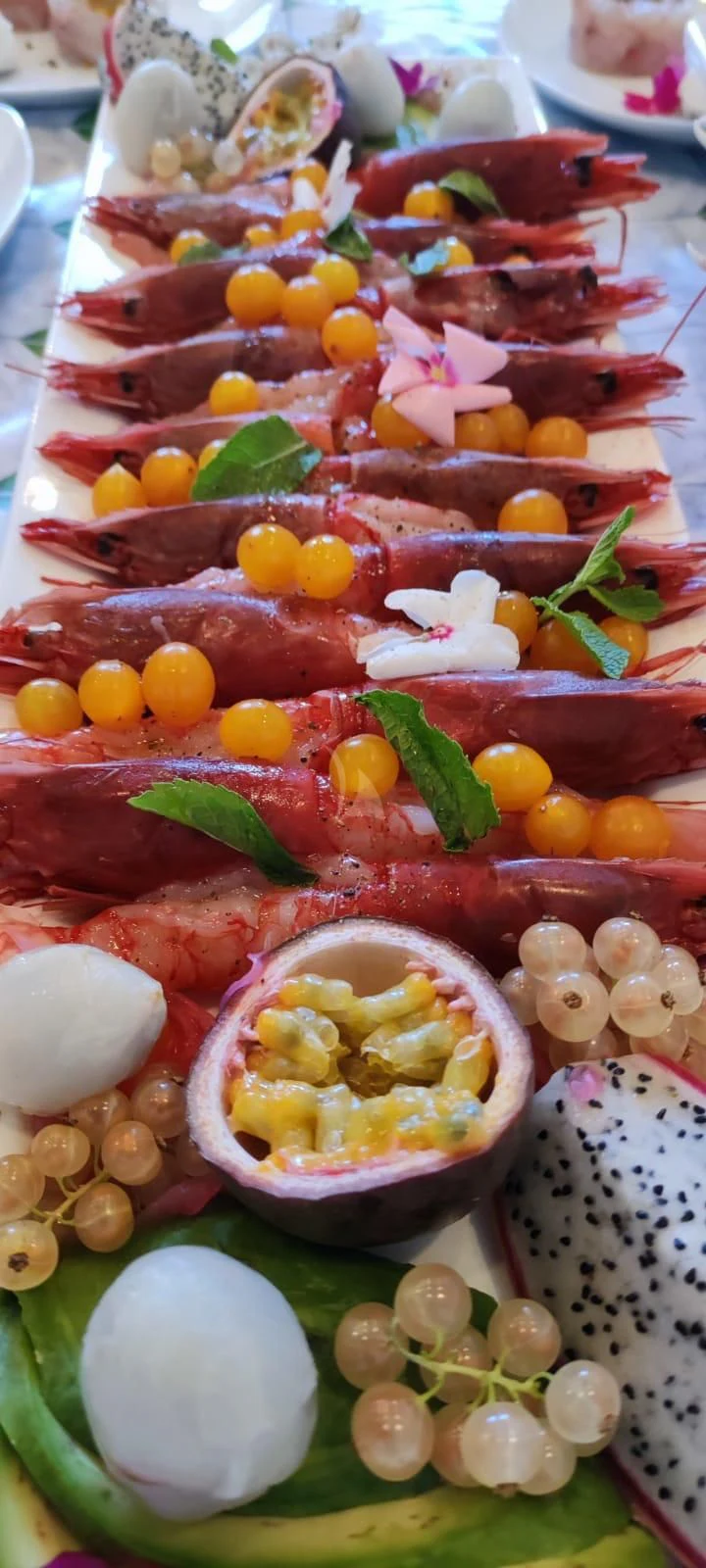 a plate of food aboard ATHOS Yacht for Sale