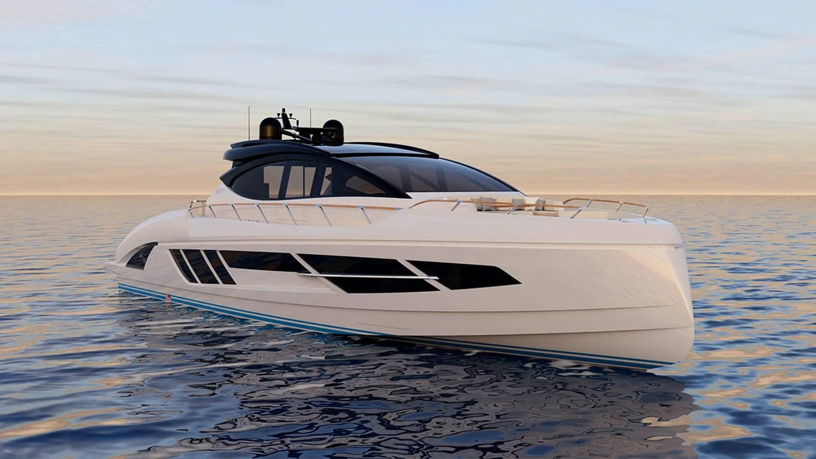 a white yacht in the water aboard 2024 LAZZARA LSX 85 Yacht for Sale