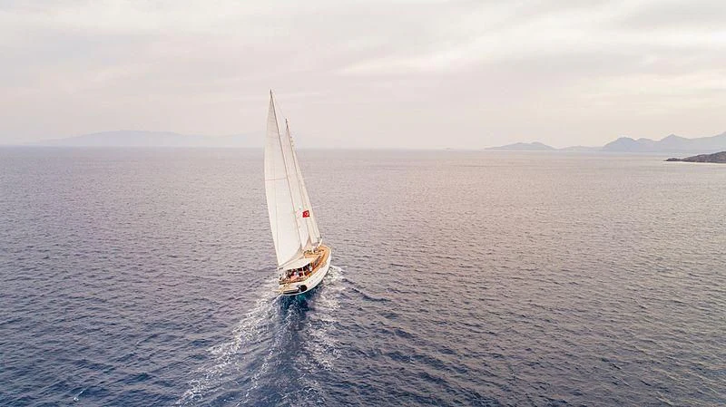 a sailboat on the water aboard HIC SALTA Yacht for Sale
