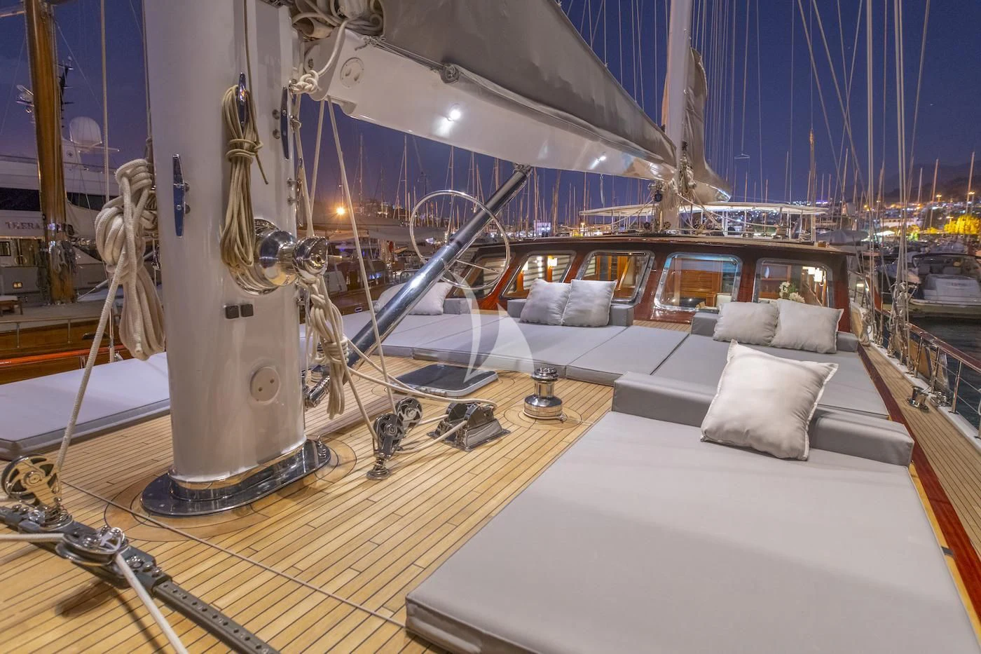 inside of a ship aboard HIC SALTA Yacht for Sale