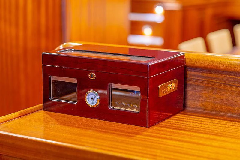 a red and black radio aboard HIC SALTA Yacht for Sale