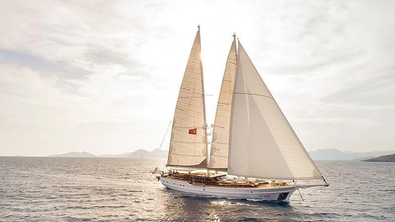 a sailboat on the water aboard HIC SALTA Yacht for Sale