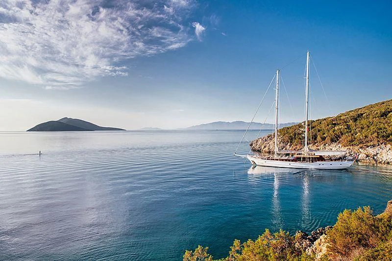 a boat on the water aboard HIC SALTA Yacht for Sale