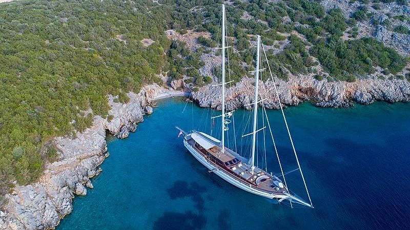 a boat on the water aboard HIC SALTA Yacht for Sale