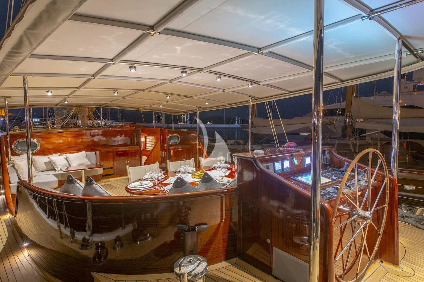inside of a boat aboard HIC SALTA Yacht for Sale
