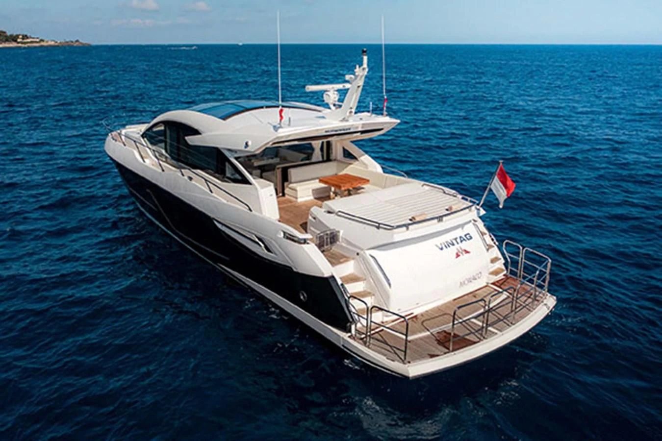 a white boat in the water aboard VALERIA Yacht for Sale