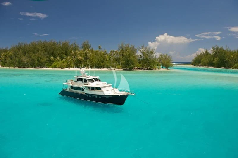 a boat in the water aboard MISS KULANI Yacht for Charter