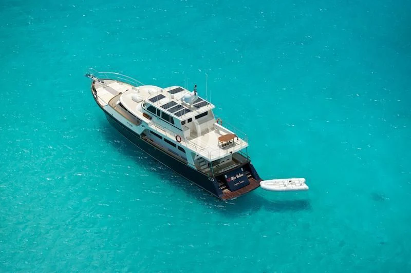 a boat in the water aboard MISS KULANI Yacht for Charter