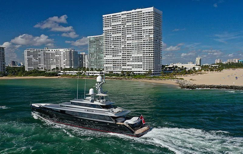 a boat in the water aboard LADY VICTORIA Yacht for Sale