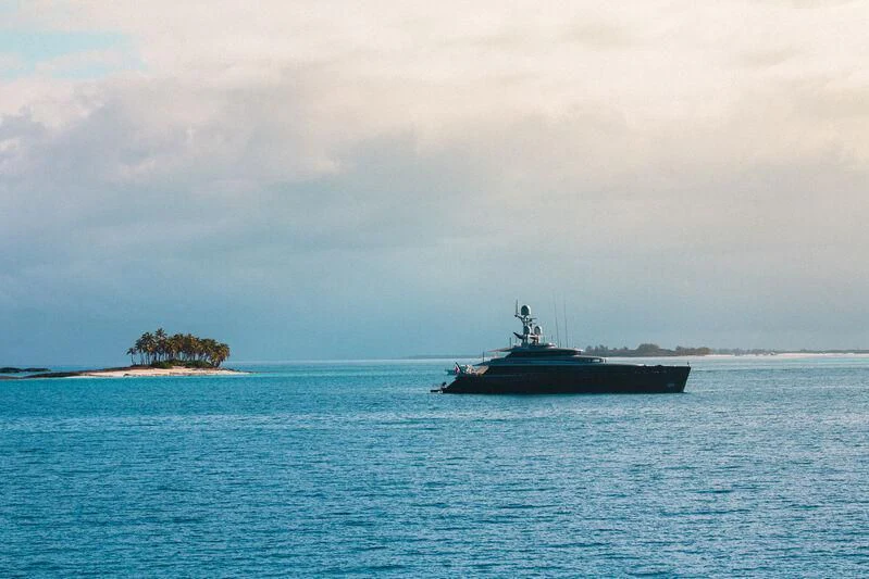 a boat in the water aboard LADY VICTORIA Yacht for Sale