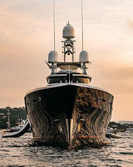 a large ship in the water aboard LADY VICTORIA Yacht for Sale