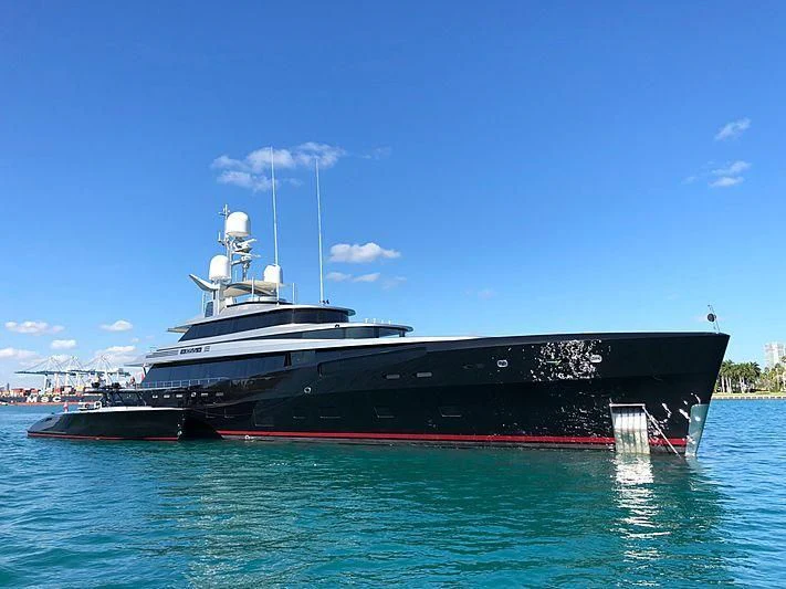 a large ship in the water aboard LADY VICTORIA Yacht for Sale