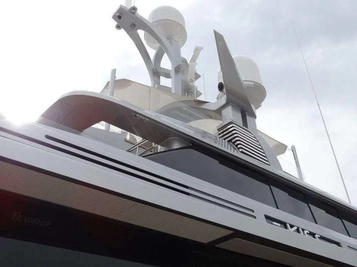 a space ship on a deck aboard LADY VICTORIA Yacht for Sale