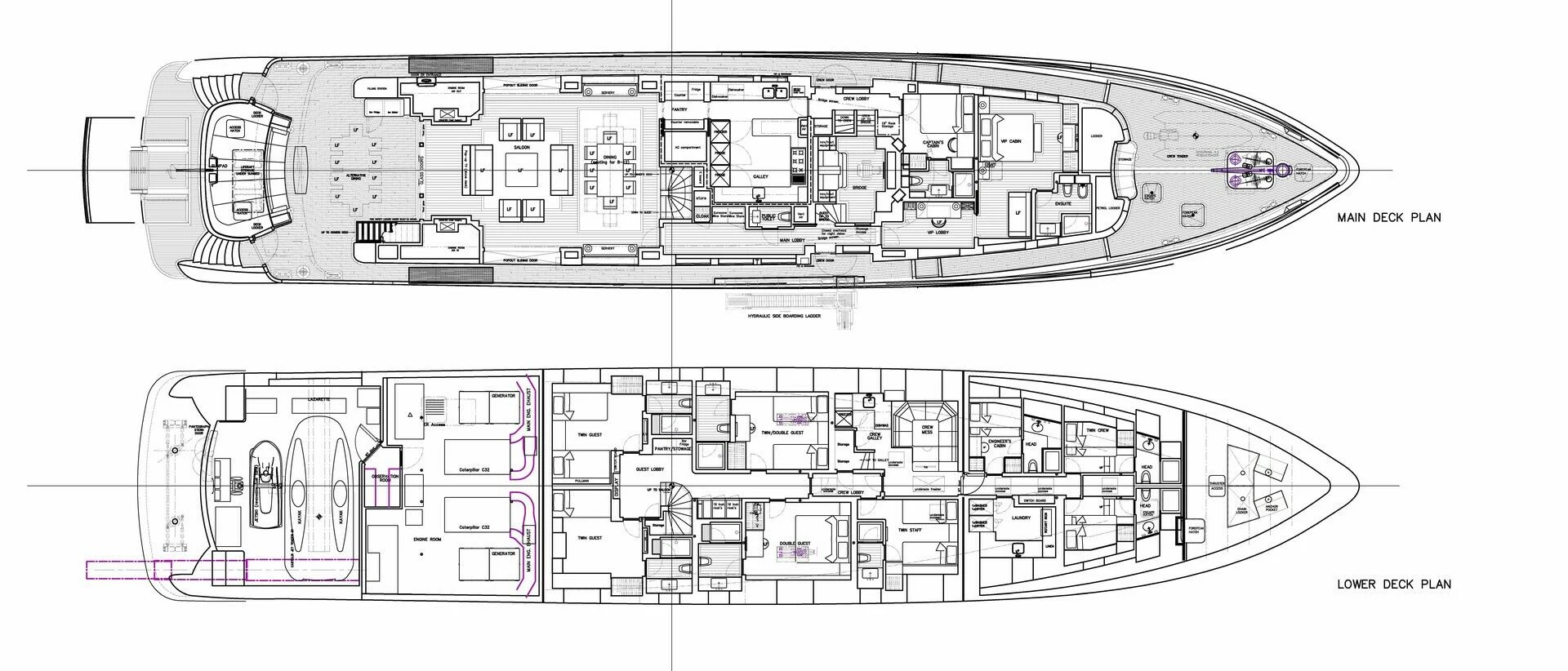 diagram aboard LADY VICTORIA Yacht for Sale