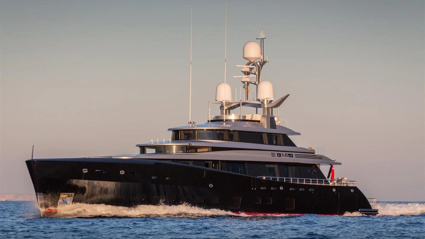 a large ship on the water aboard LADY VICTORIA Yacht for Sale