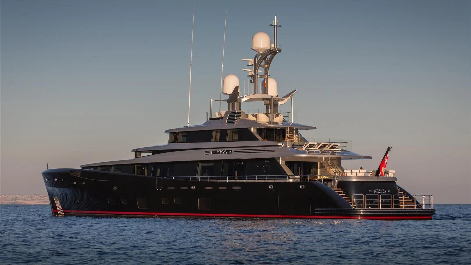 a large ship in the water aboard LADY VICTORIA Yacht for Sale