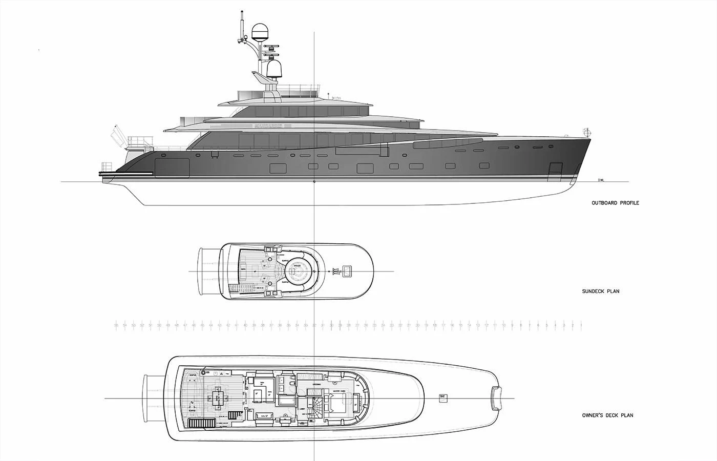 diagram, engineering drawing aboard LADY VICTORIA Yacht for Sale