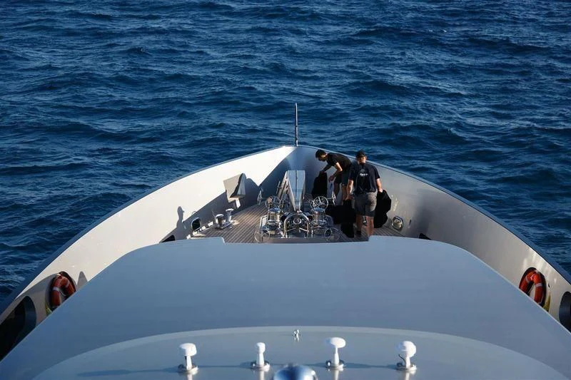 a group of people on a boat aboard LADY VICTORIA Yacht for Sale
