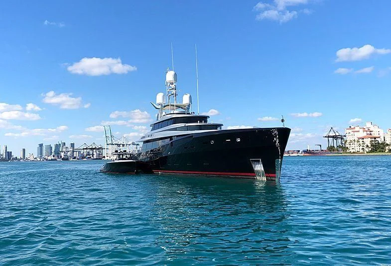 a large boat in the water aboard LADY VICTORIA Yacht for Sale