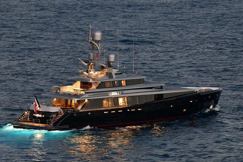 a large boat in the water aboard LADY VICTORIA Yacht for Sale
