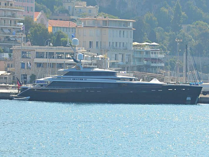 a large ship in the water aboard LADY VICTORIA Yacht for Sale