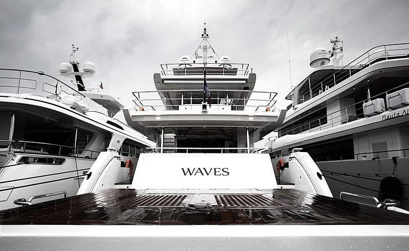a group of boats in a harbor aboard ALINA MARIA II Yacht for Sale