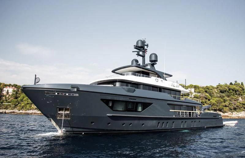 a boat on the water aboard OCEAN'S FOUR Yacht for Sale