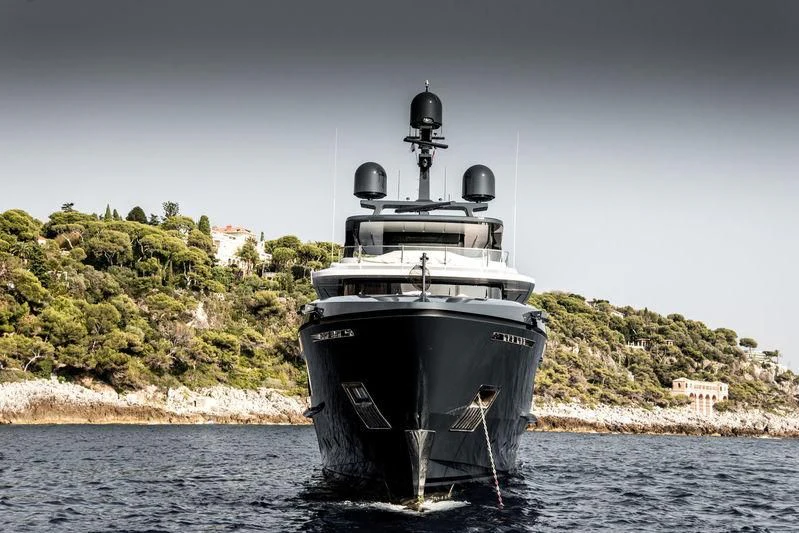 a boat in the water aboard OCEAN'S FOUR Yacht for Sale