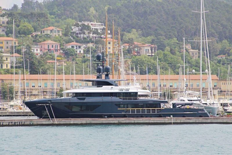 a boat on the water aboard OCEAN'S FOUR Yacht for Sale