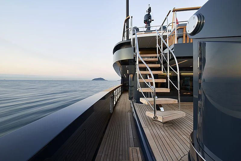 a boat on the water aboard OCEAN'S FOUR Yacht for Sale